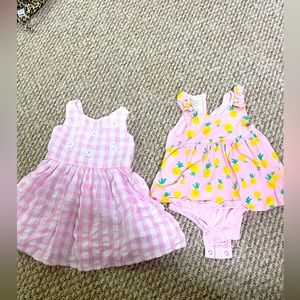 12&18 month baby girl pink sun dresses by first impressions and sweet heart rose